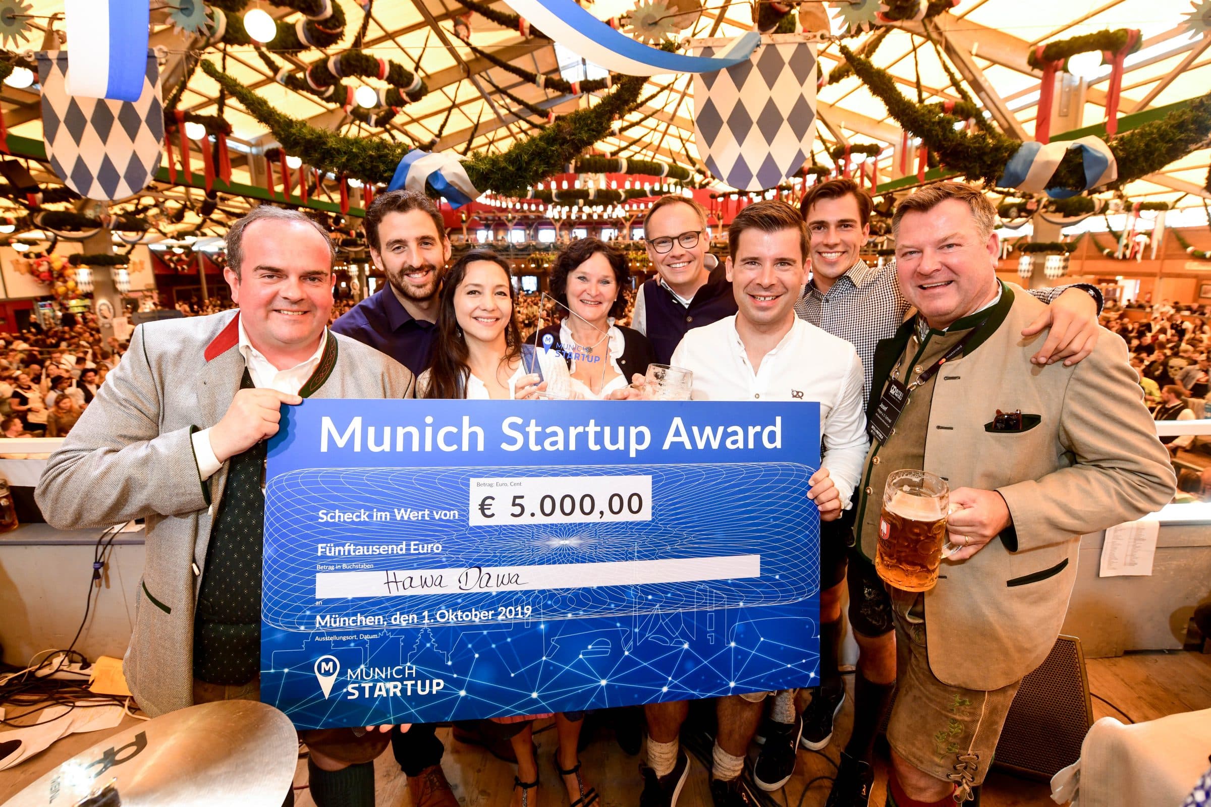 Der Munich Startup Award 2019 geht an Hawa Dawa