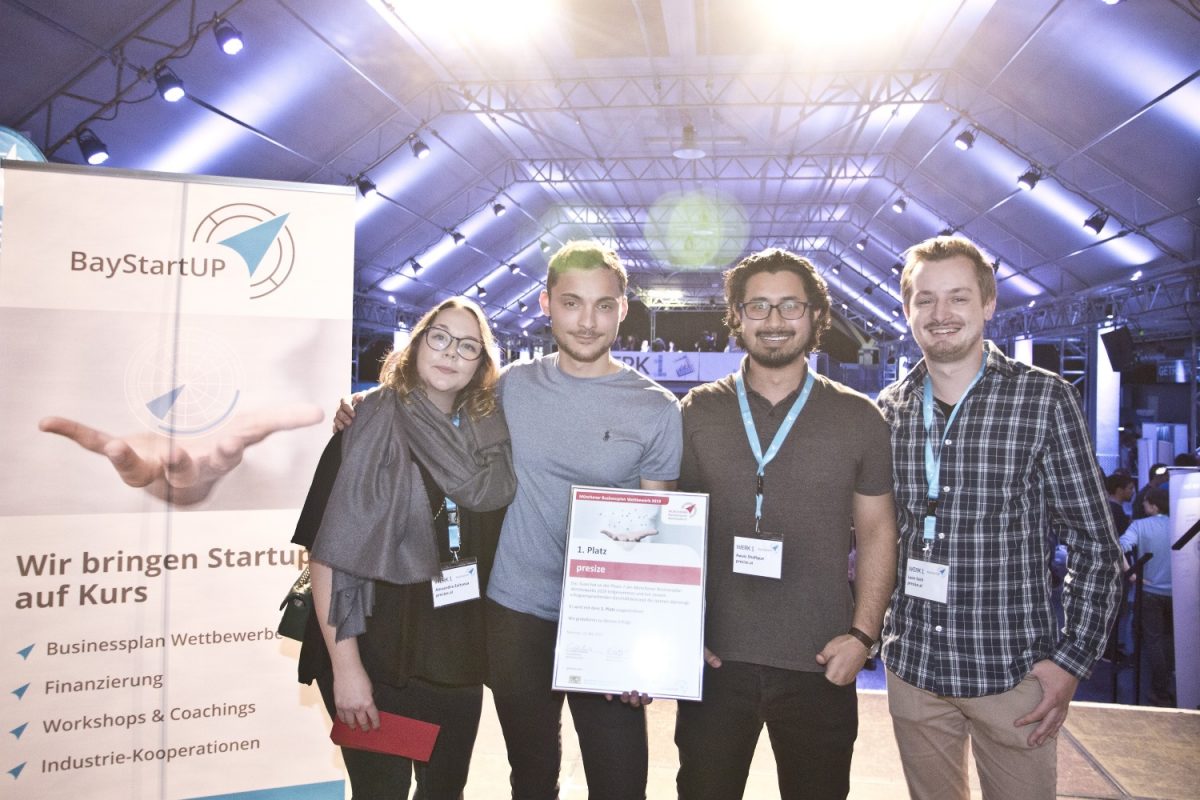 Presize gewinnt die 2. Phase des Münchner Businessplan Wettbewerbs von Baystartup